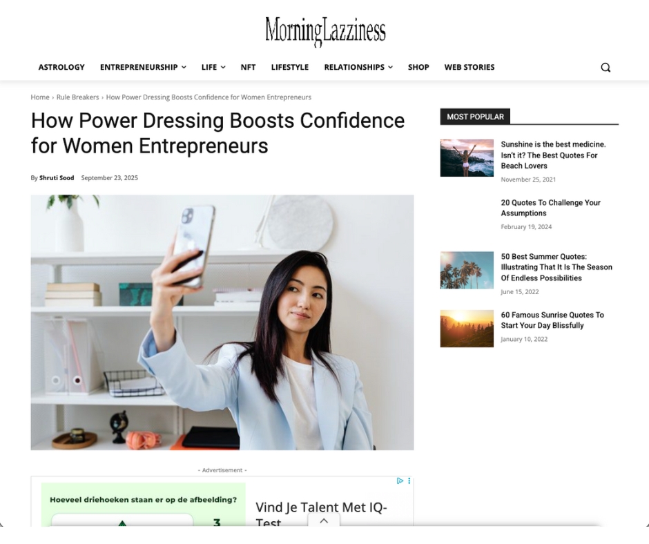 Power Dressing for Women Entrepreneurs
