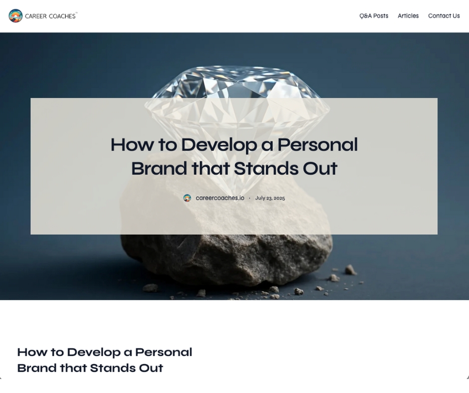 How to Develop a Personal Brand that Stands Out