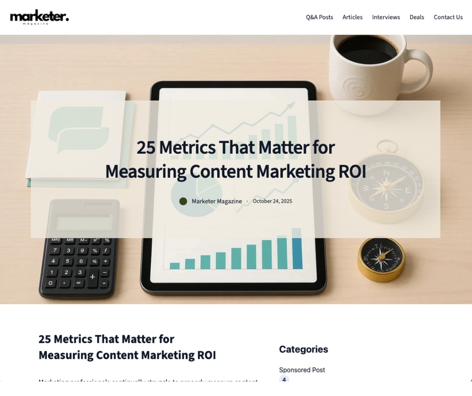 25 Metrics That Matter for Measuring Content Marketing ROI